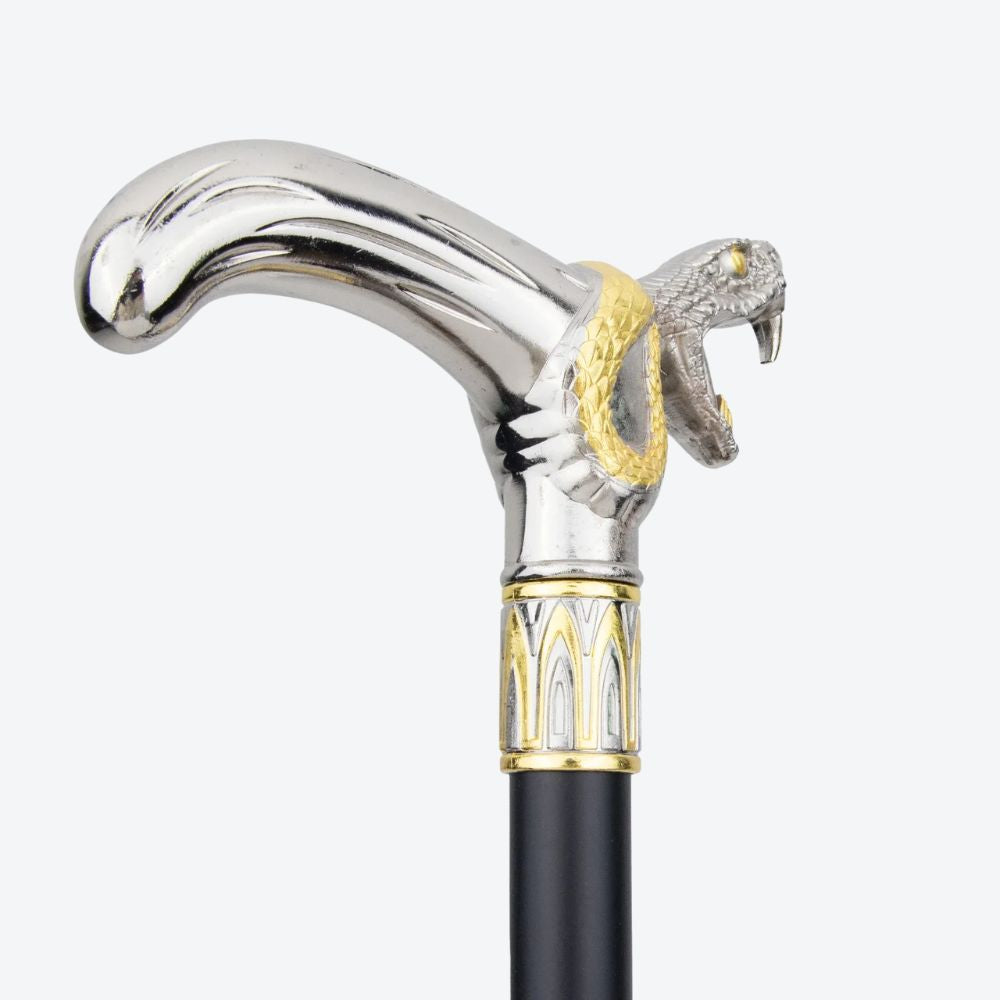 Naja Metal Cane Silver/Golden