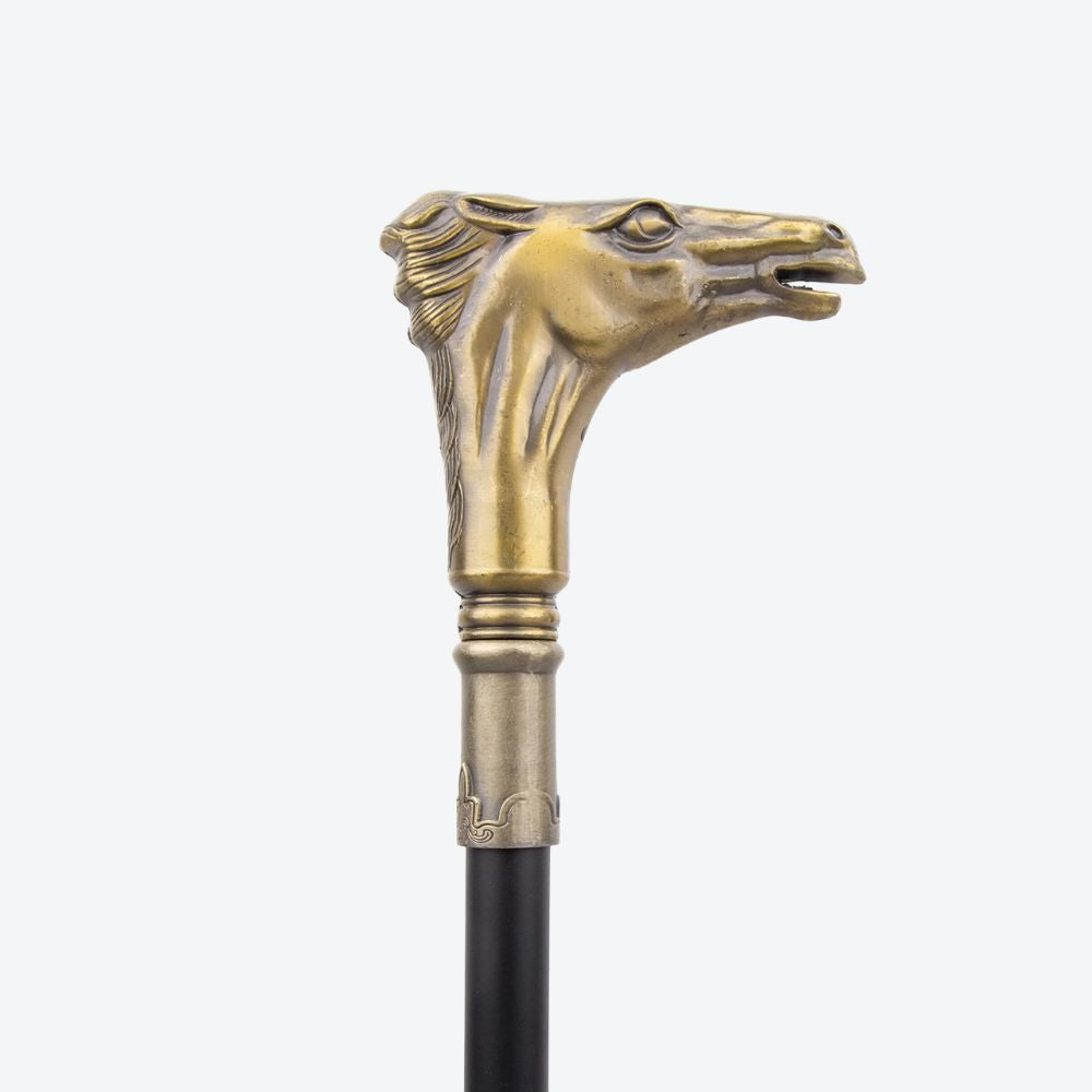 Vintage Horse Head Metal Cane