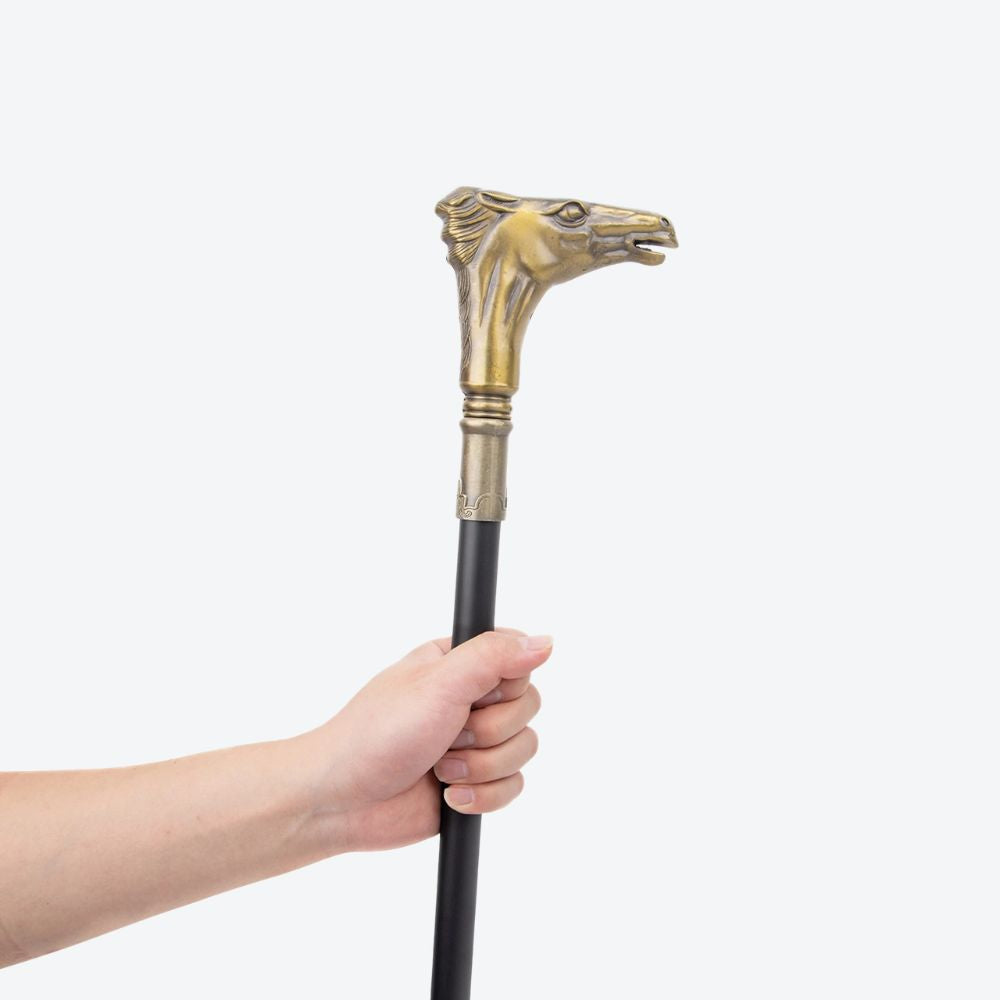 Vintage Horse Head Metal Cane