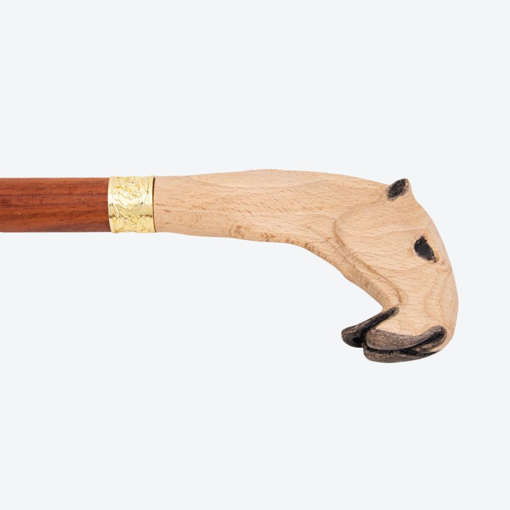 Vintage Desert Camel Wooden Walking Stick Beige
