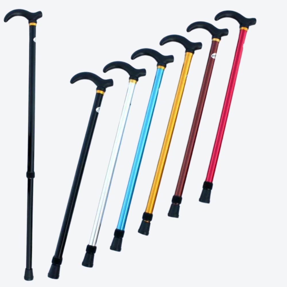 Bastoni Silver Adjustable and Non-Slip Aluminum Cane