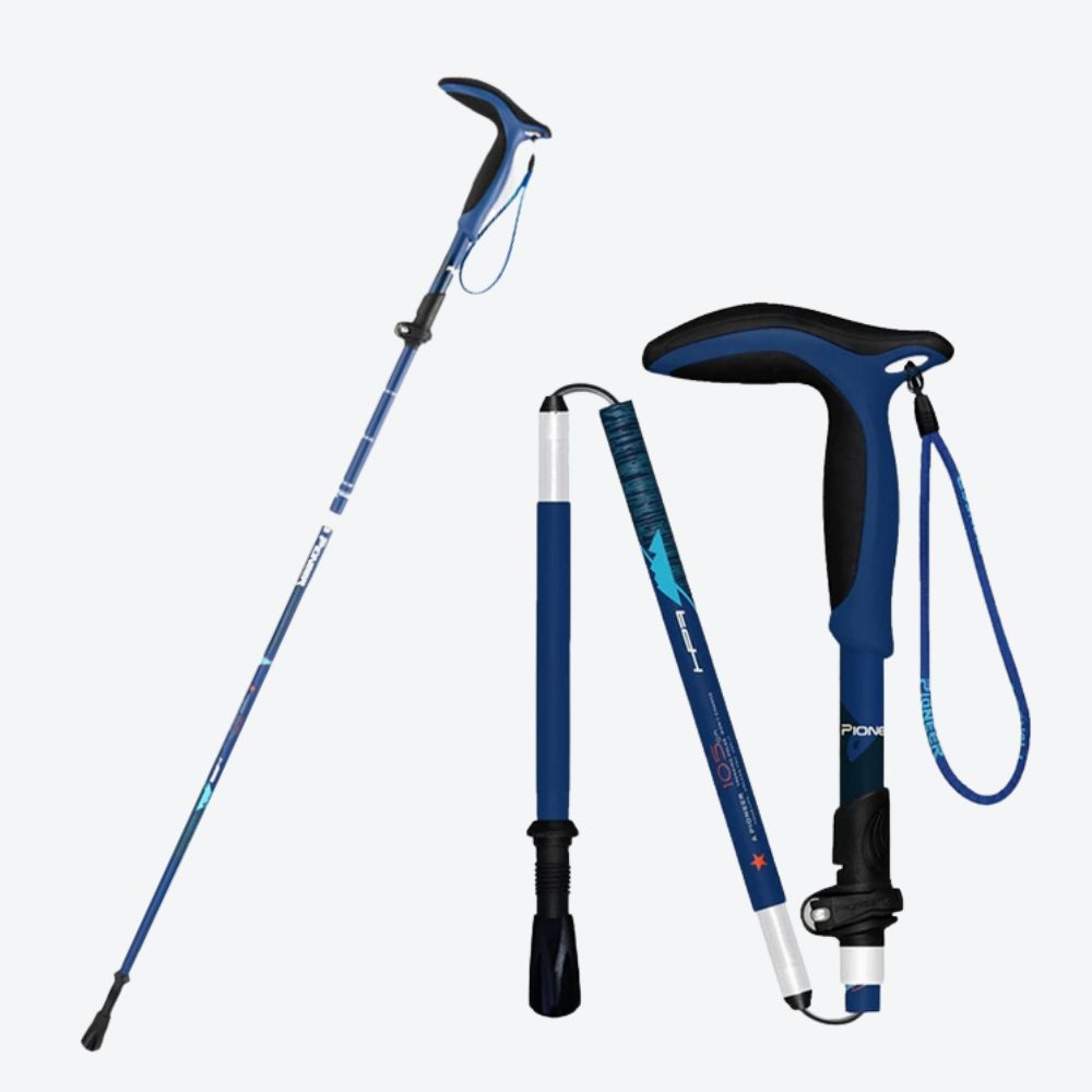 Folding Anti-shock Sports Walking Stick for Trails and Hiking - Bastoni