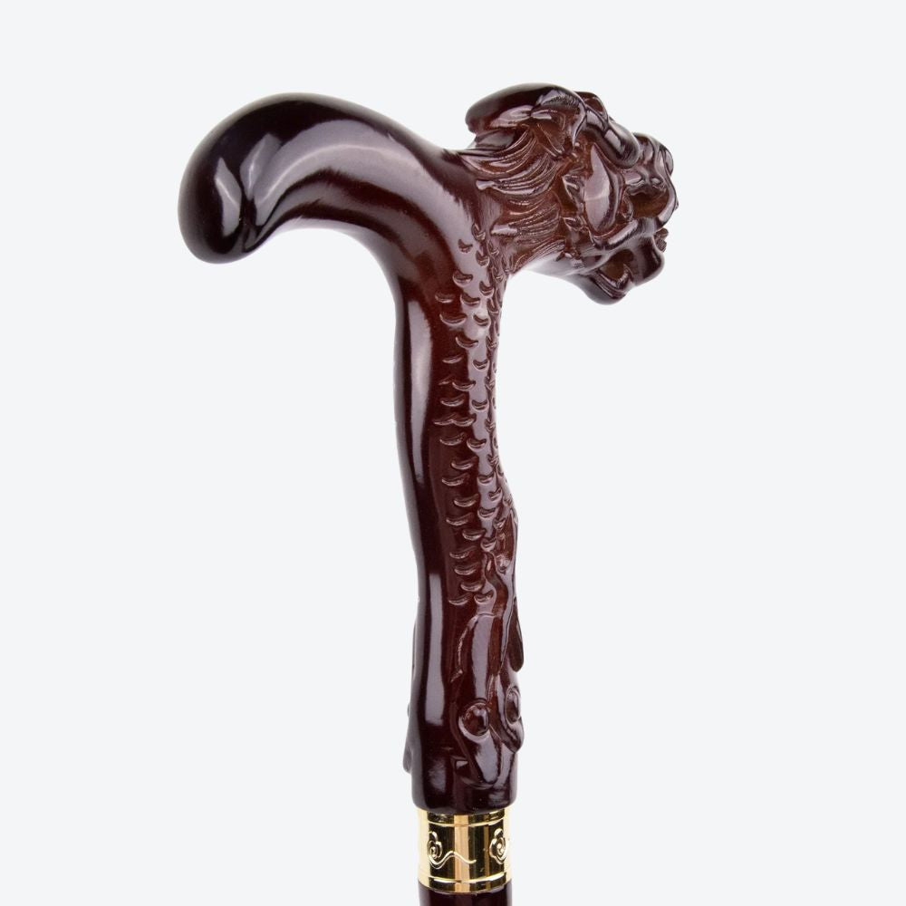 Ancestral Dragon Wooden Classic Cane Red-Bastoni UK