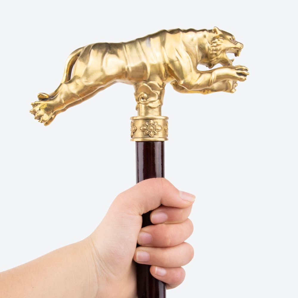Ancestral Golden Tiger Wooden Cane Classic-Bastoni UK