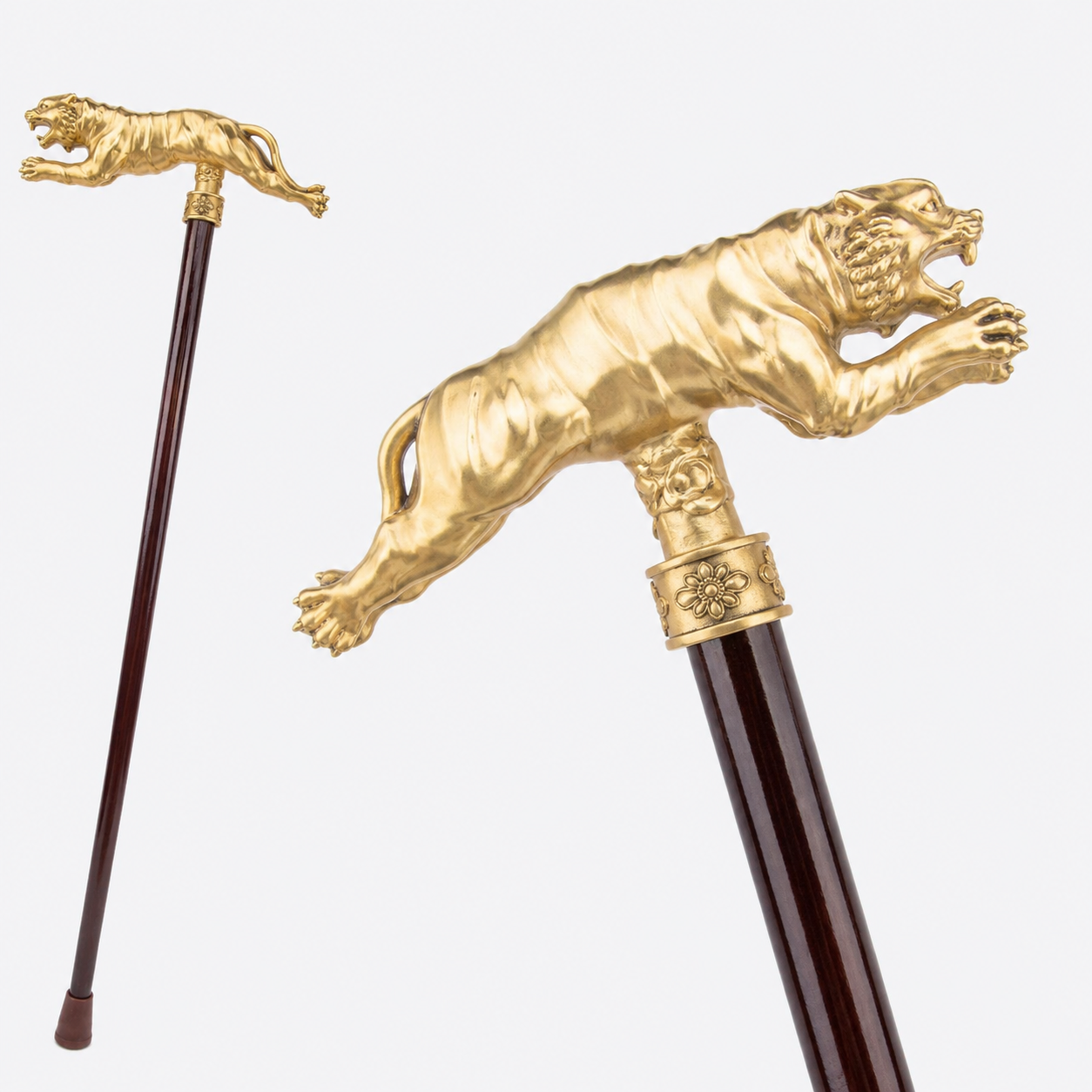 Ancestral Golden Tiger Wooden Cane Classic-Bastoni UK