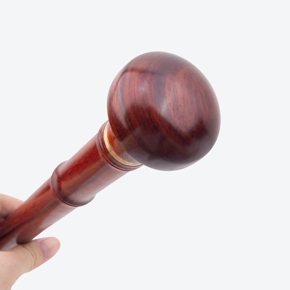 Bamboo Wooden Walking Stick with Flat Handle - Bastoni