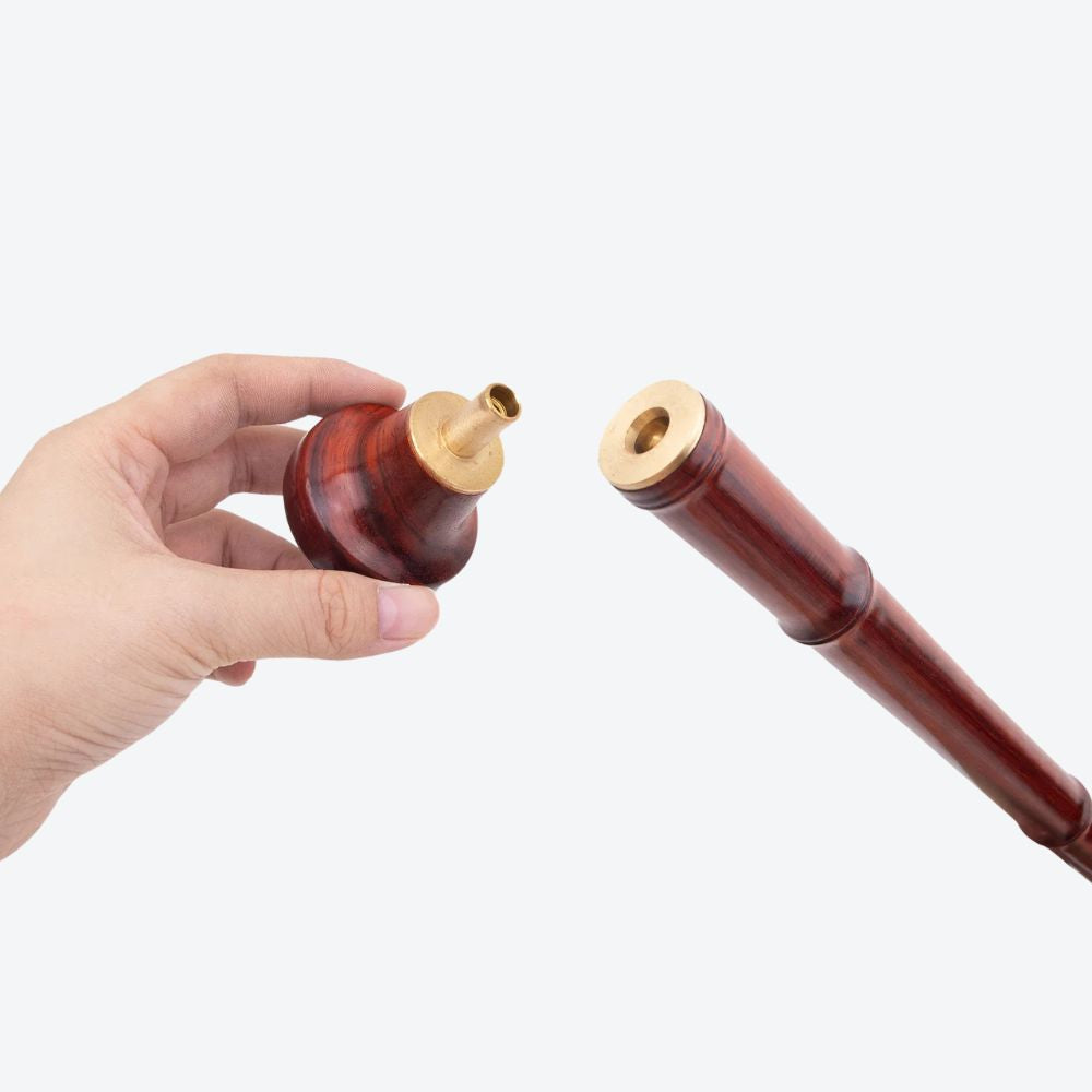 Bamboo Wooden Walking Stick with Flat Handle - Bastoni