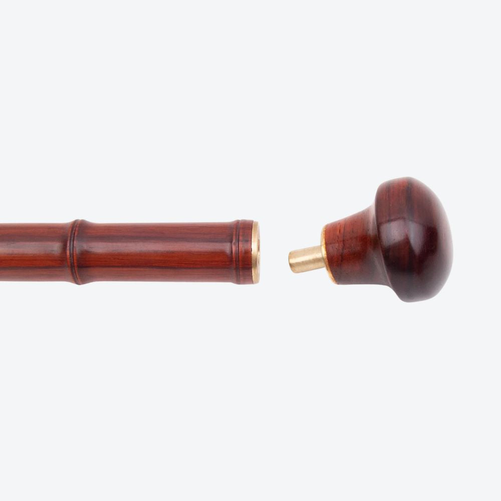 Bamboo Wooden Walking Stick with Flat Handle - Bastoni