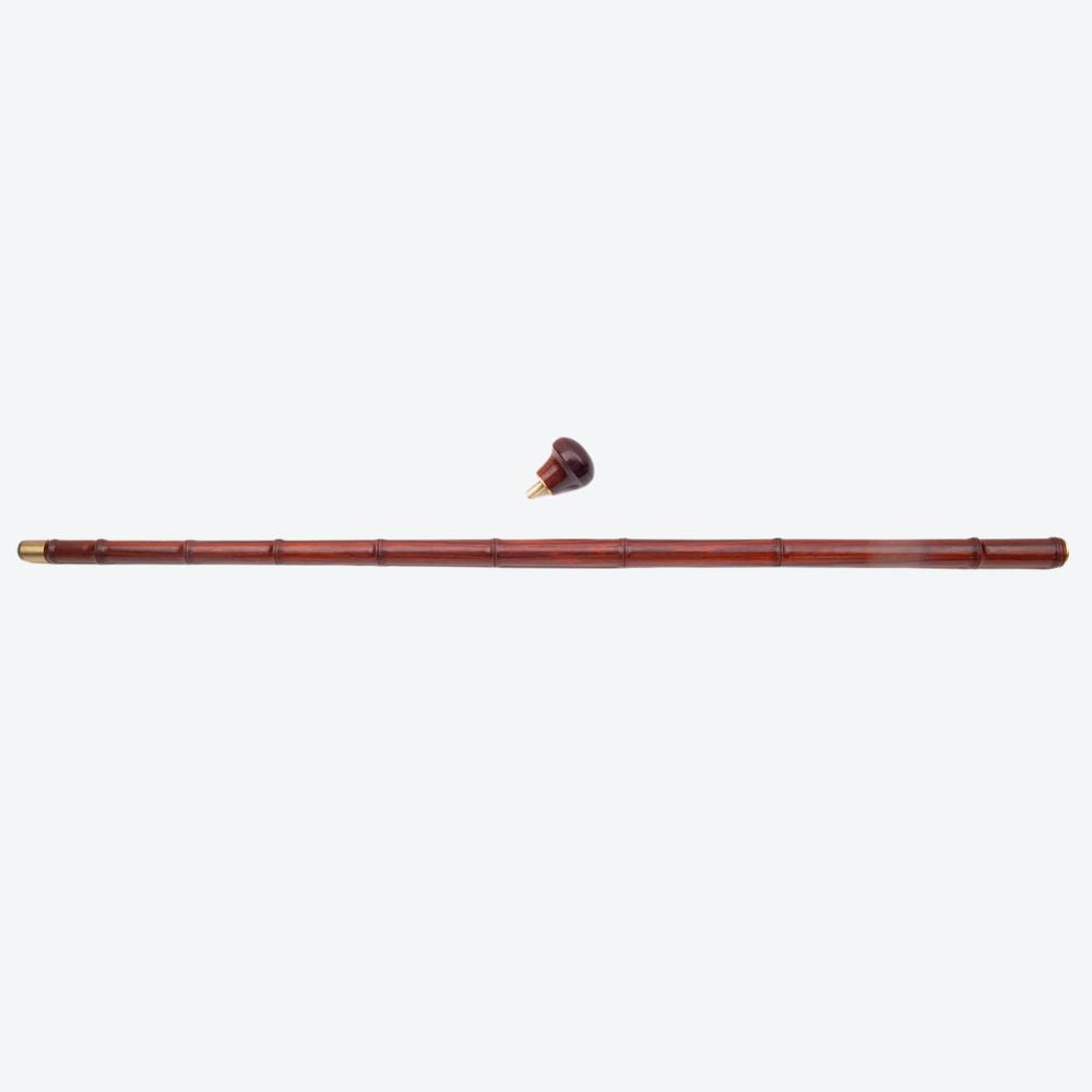 Bamboo Wooden Walking Stick with Flat Handle - Bastoni