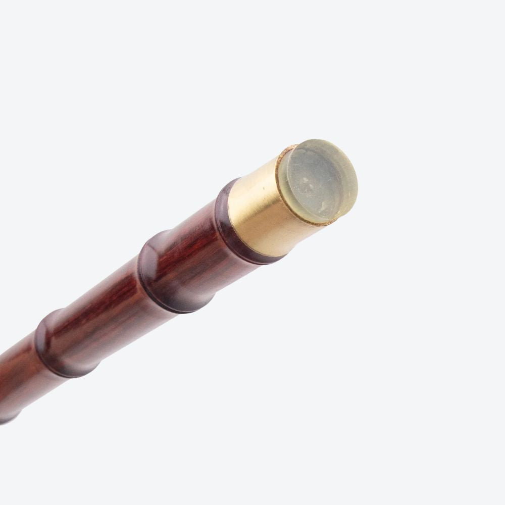 Bamboo Wooden Walking Stick with Flat Handle - Bastoni