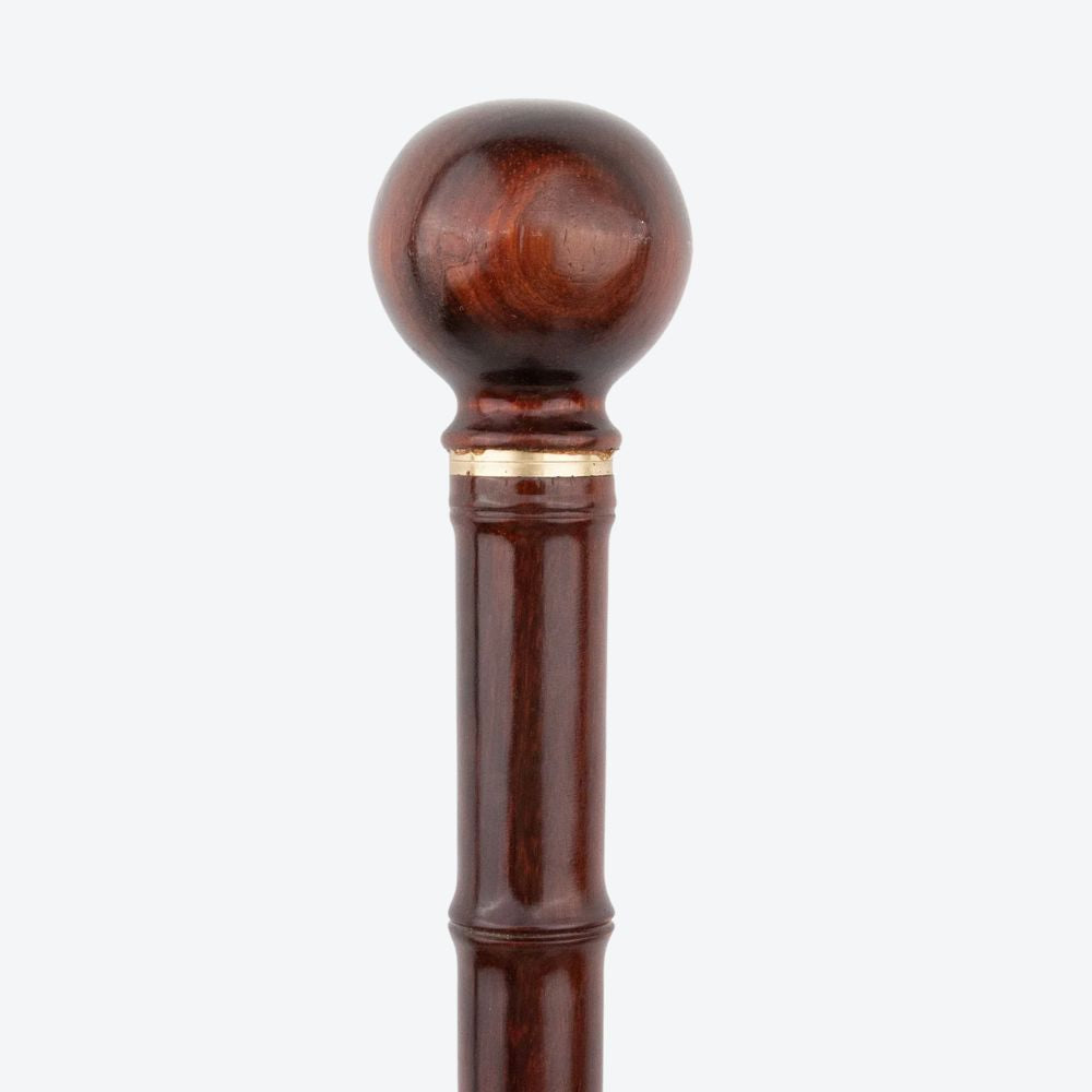 Bamboo Wooden Walking Stick with Grip Handle - Bastoni