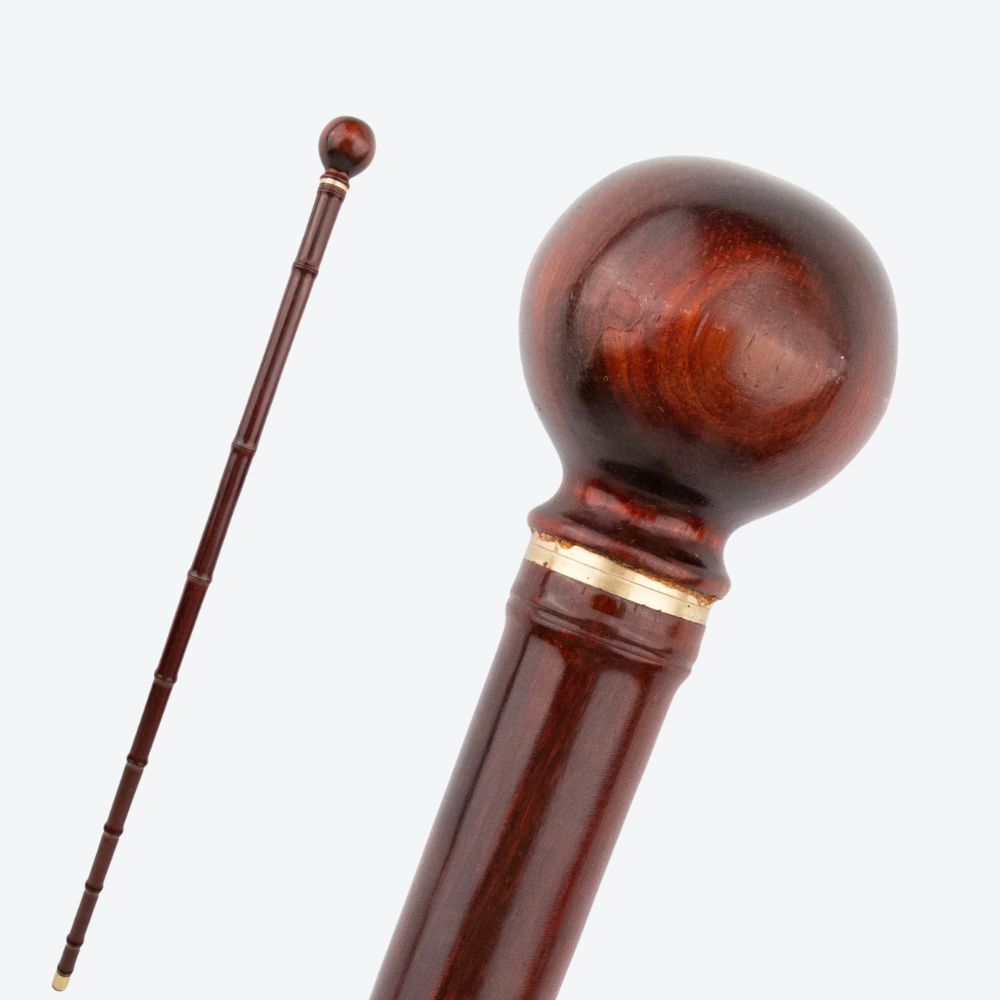 Bamboo Wooden Walking Stick with Grip Handle - Bastoni