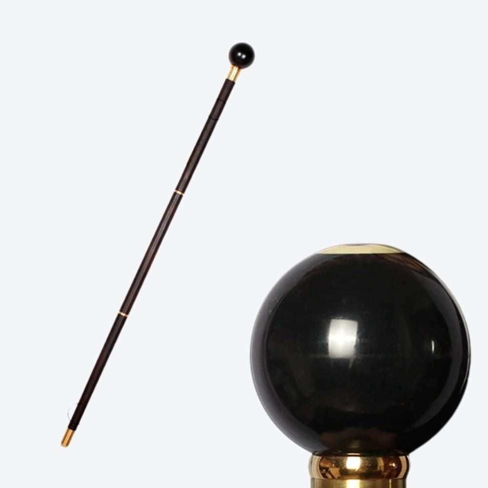 Bastoni Wooden Cane 8 Ball Billiards Black Bastoni