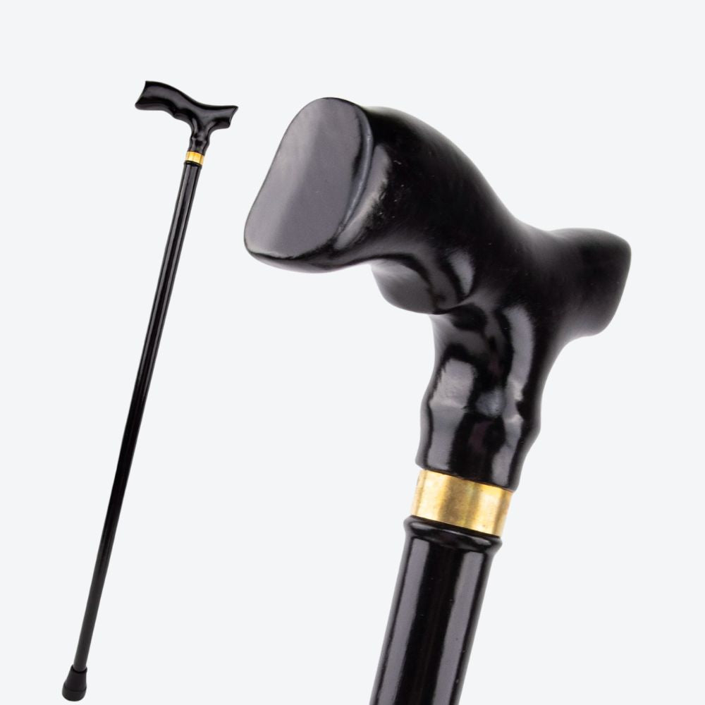 Bastoni Black Fish Tail Wooden Cane