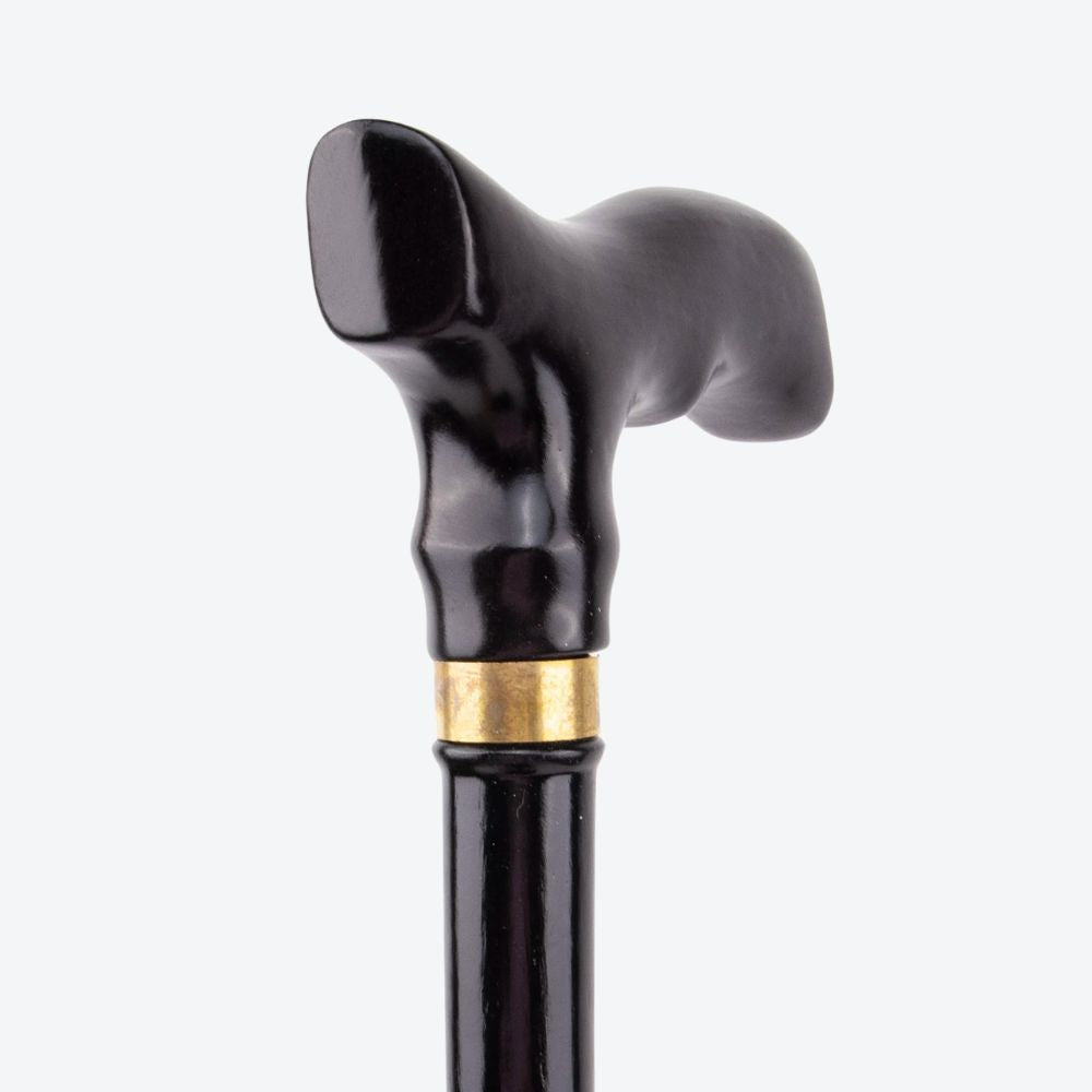 Bastoni Black Fish Tail Wooden Cane