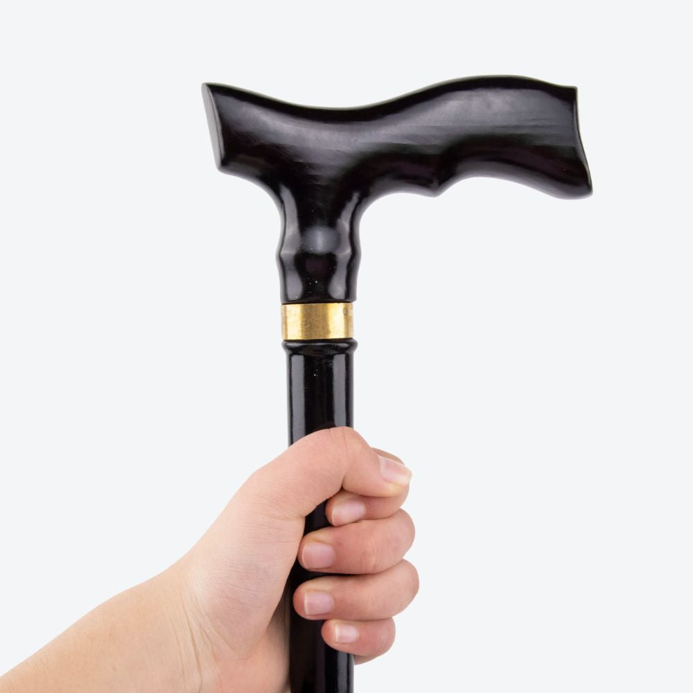 Bastoni Black Fish Tail Wooden Cane
