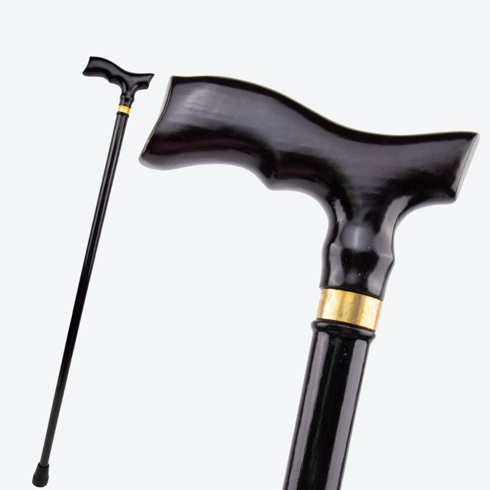Bastoni Black Fish Tail Wooden Cane