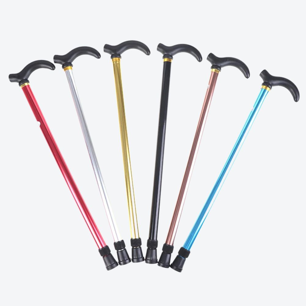 Bastoni Silver Adjustable and Non-Slip Aluminum Cane