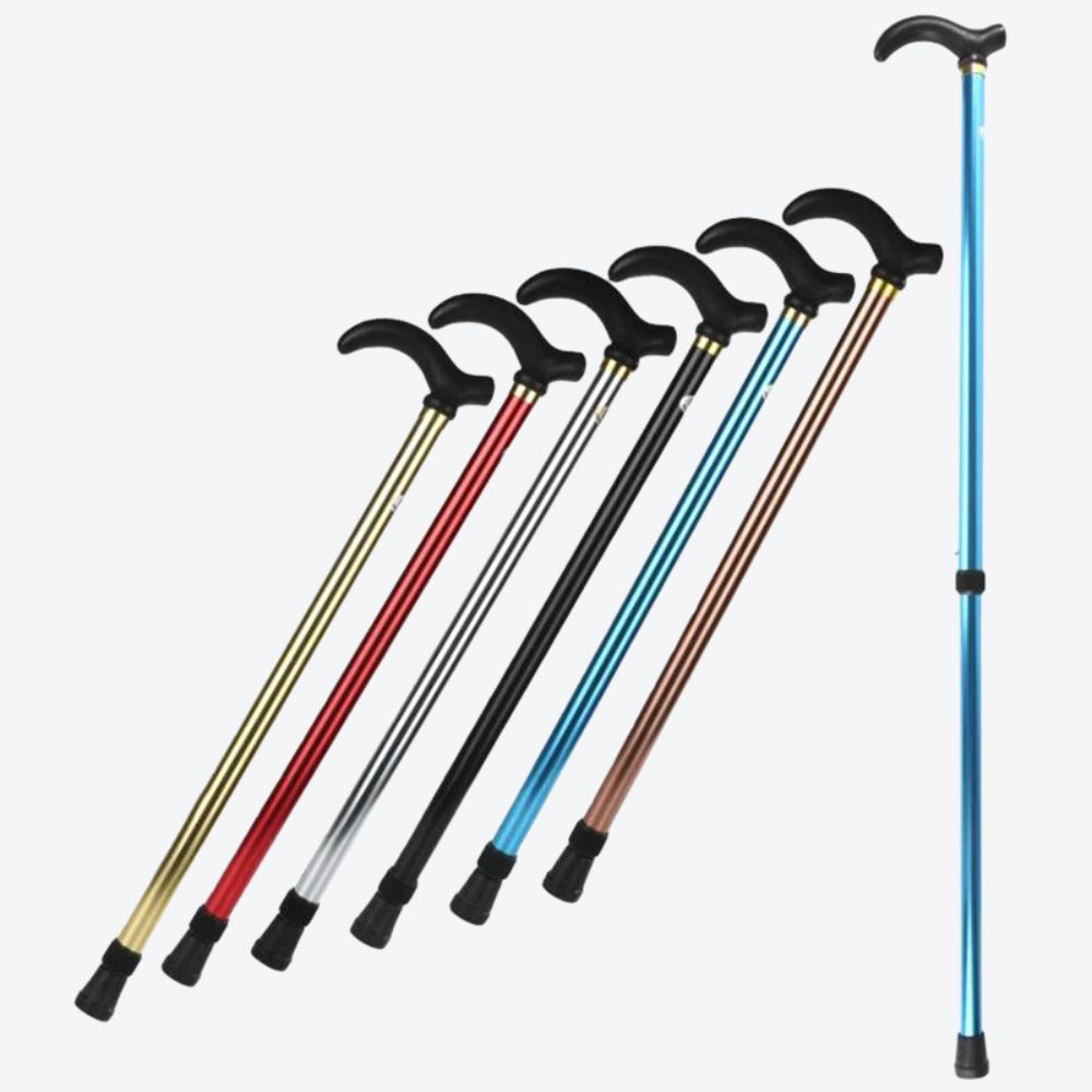 Bastoni Silver Adjustable and Non-Slip Aluminum Cane