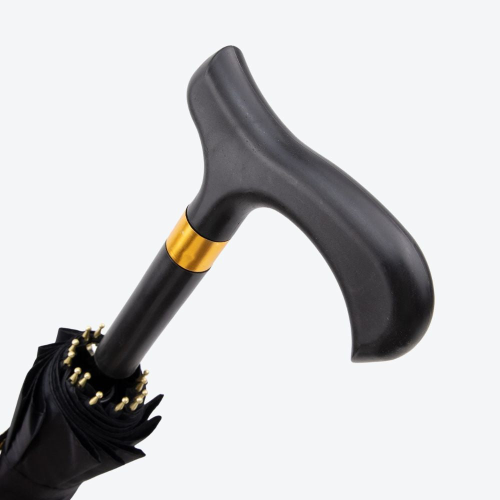 Bastoni Black Windproof Umbrella Cane