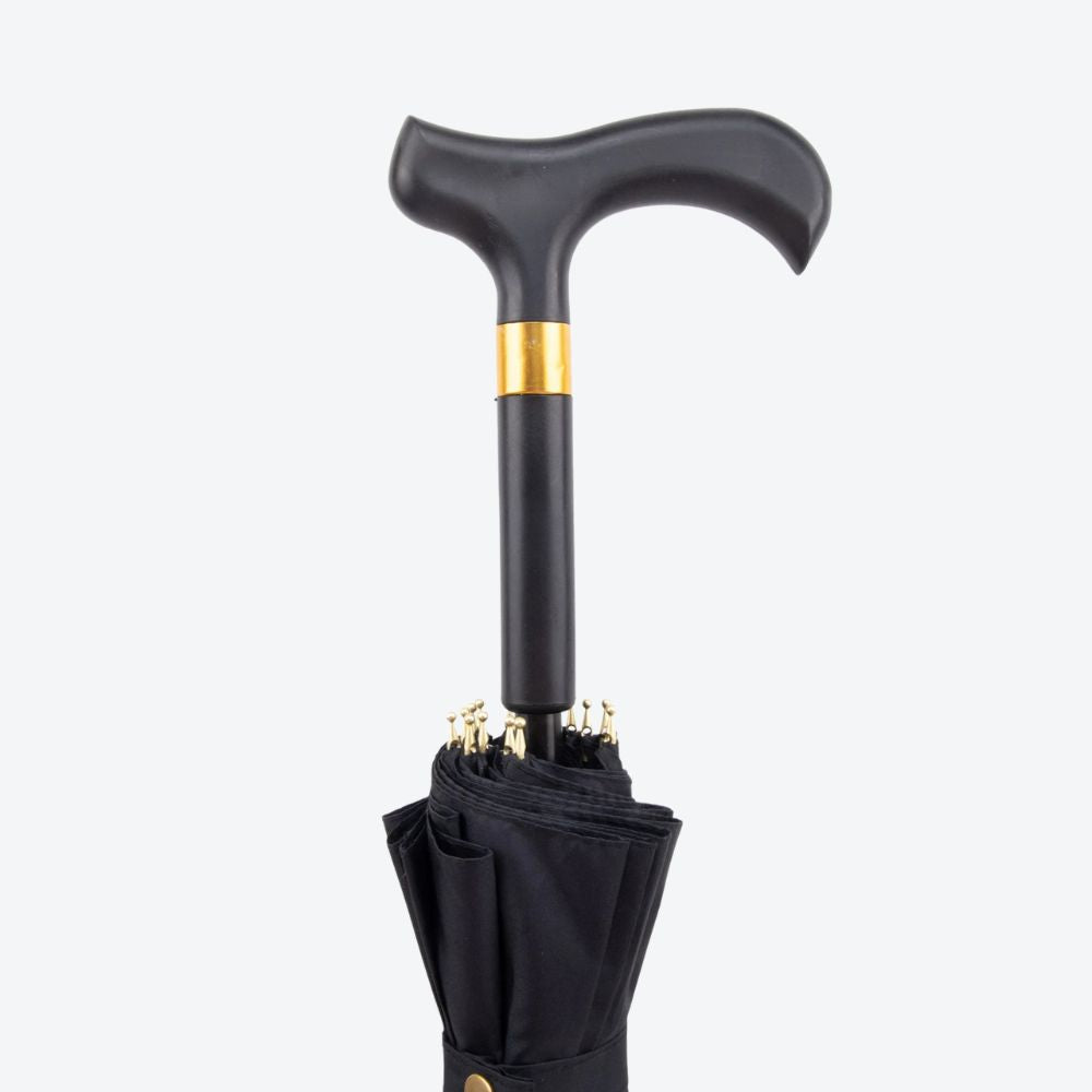 Bastoni Black Windproof Umbrella Cane