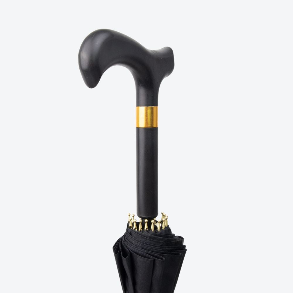 Bastoni Black Windproof Umbrella Cane