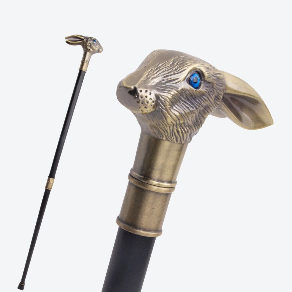Bastoni Bronze Eared Rabbit Metal Cane