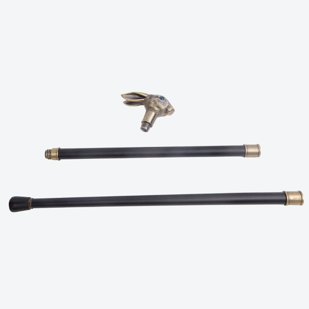 Bastoni Bronze Eared Rabbit Metal Cane