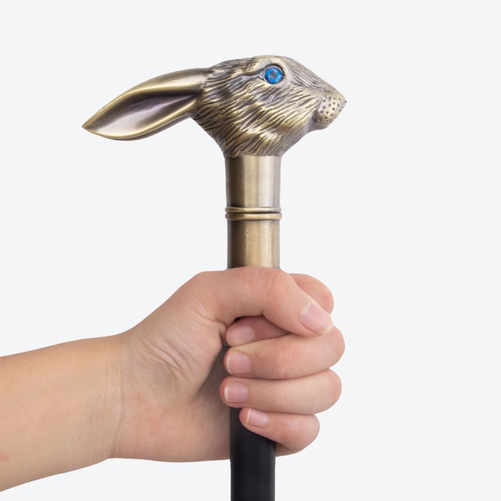 Bastoni Bronze Eared Rabbit Metal Cane