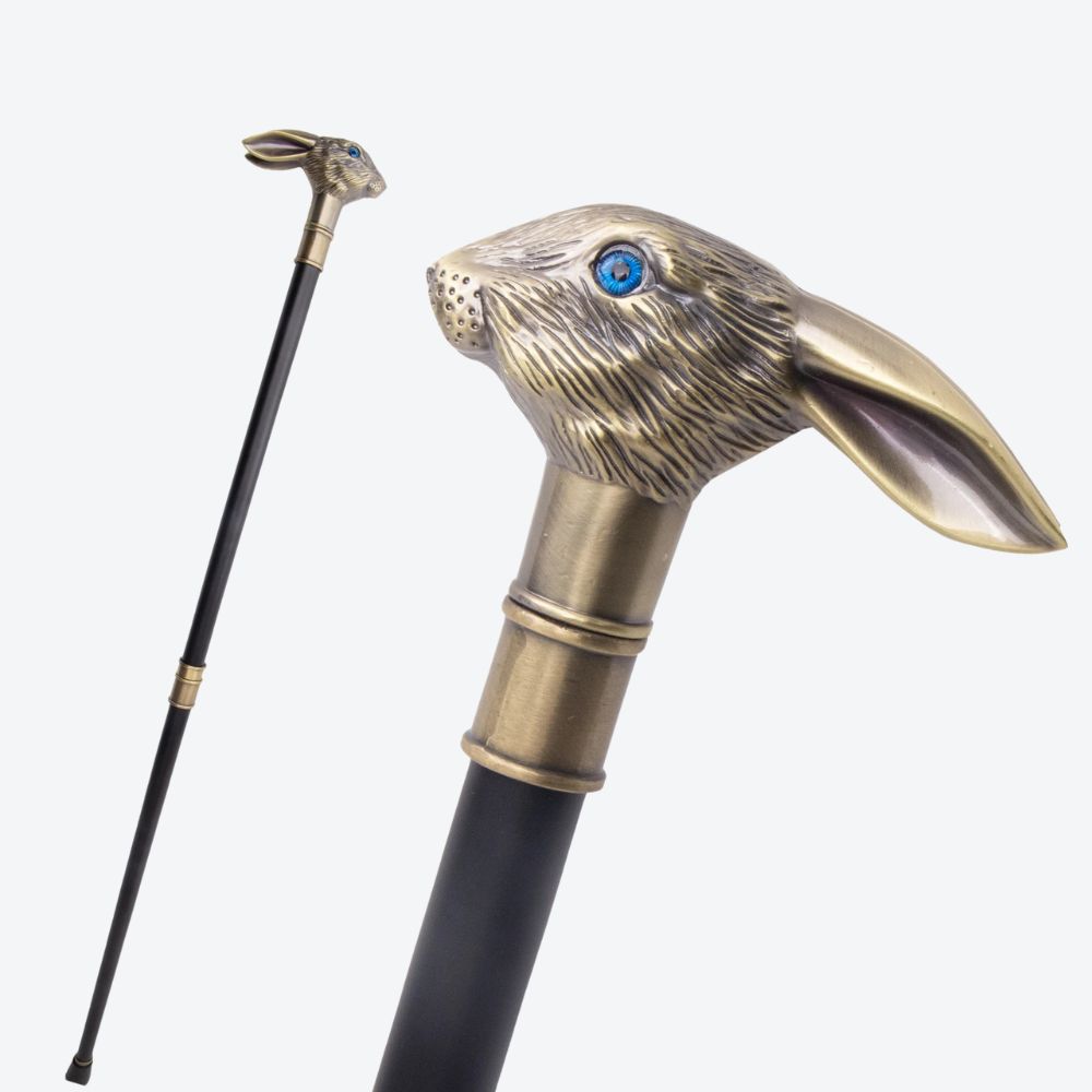 Bastoni Bronze Eared Rabbit Metal Cane