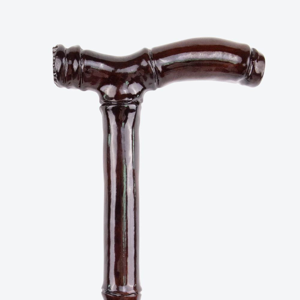 Brown Bamboo Wooden Walking Stick - Bastoni