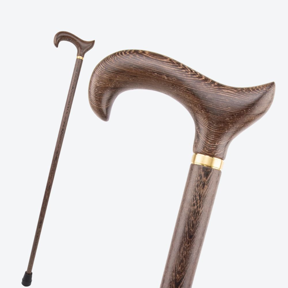Bastoni Brown Fox Tail Wooden Cane