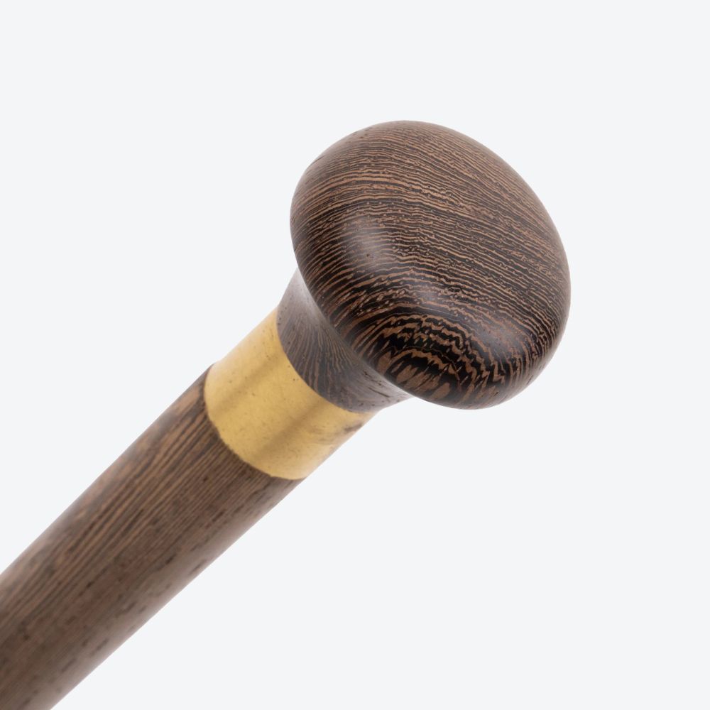Brown Wooden Cane with Bastoni Handle