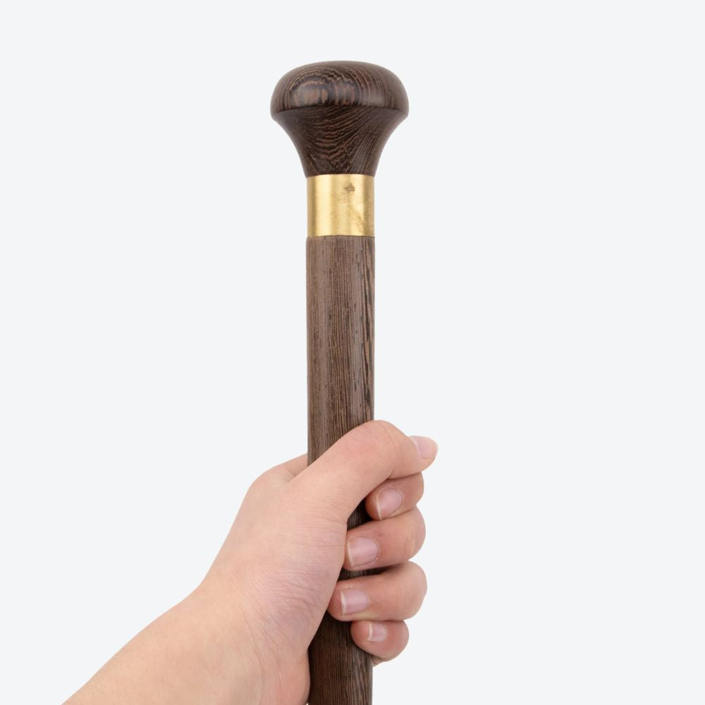 Brown Wooden Cane with Bastoni Handle