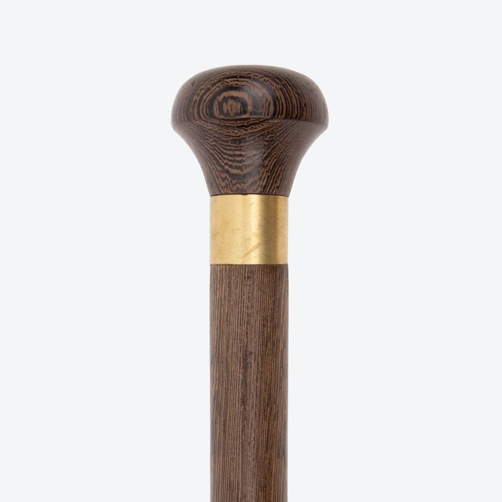 Brown Wooden Cane with Bastoni Handle