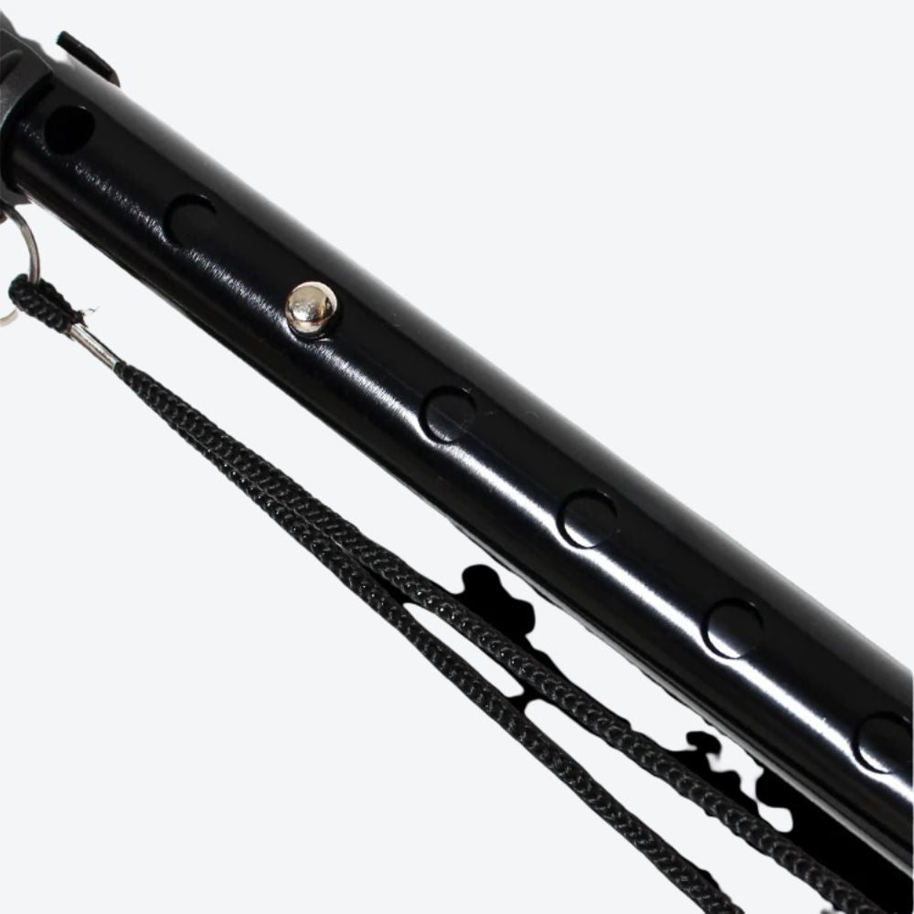 Classic Adjustable Metal Cane with Rosewood Pommel-Bastoni UK