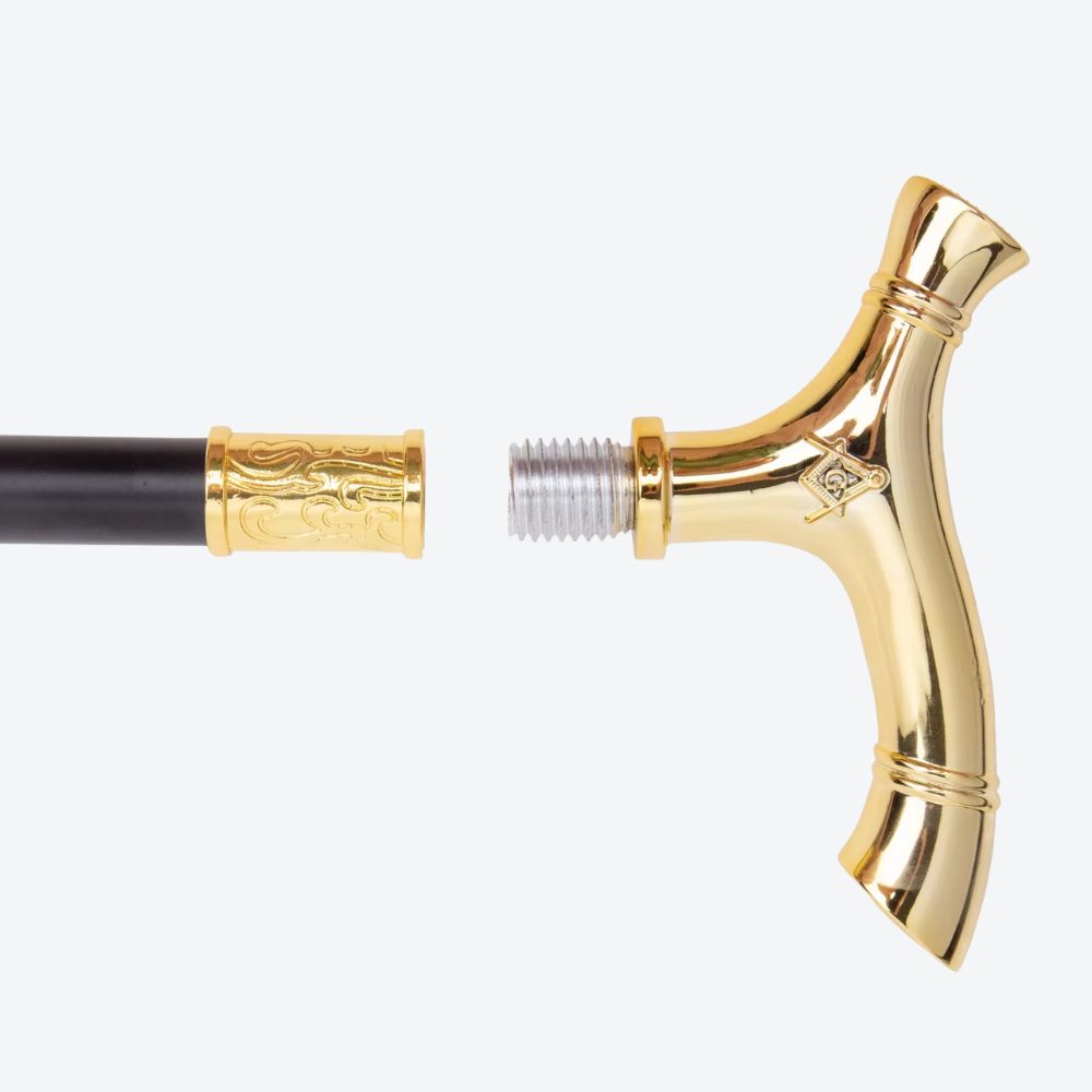Classic Golden Masonic Cane - Bastoni