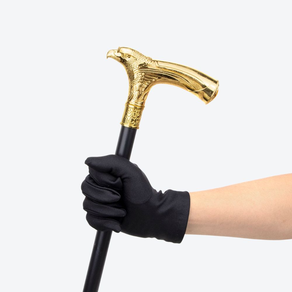 Classic Metal Walking Stick with Golden Eagle Design - Bastoni
