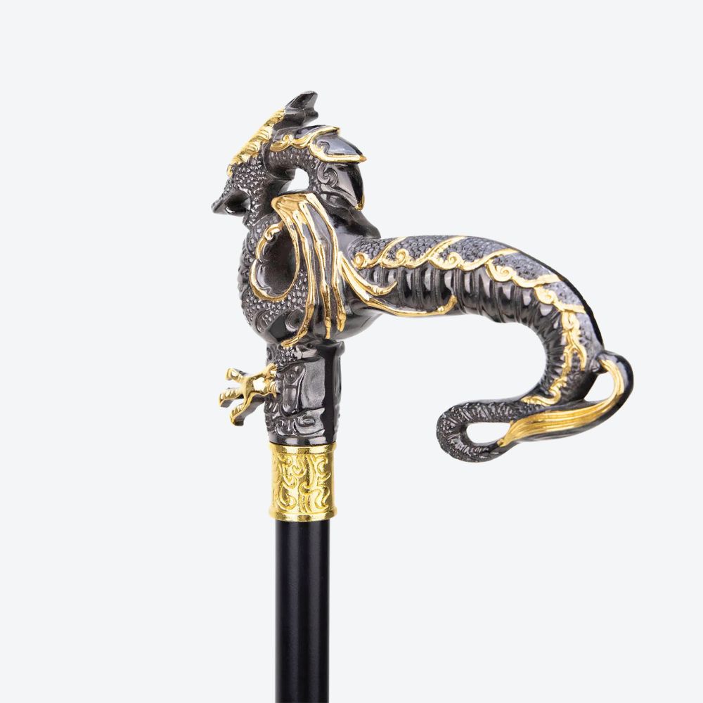 Classic Oriental Dragon Metal Cane-Bastoni UK