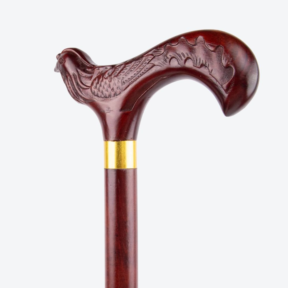 Bastoni Classic Red Phoenix Wooden Cane