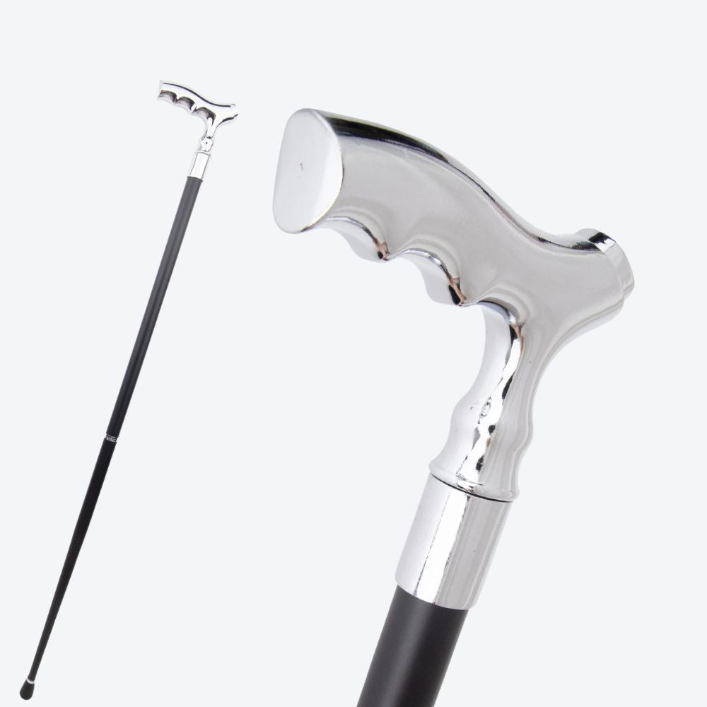 Classic Silver Cane Blacksmith's Staff - Bastoni