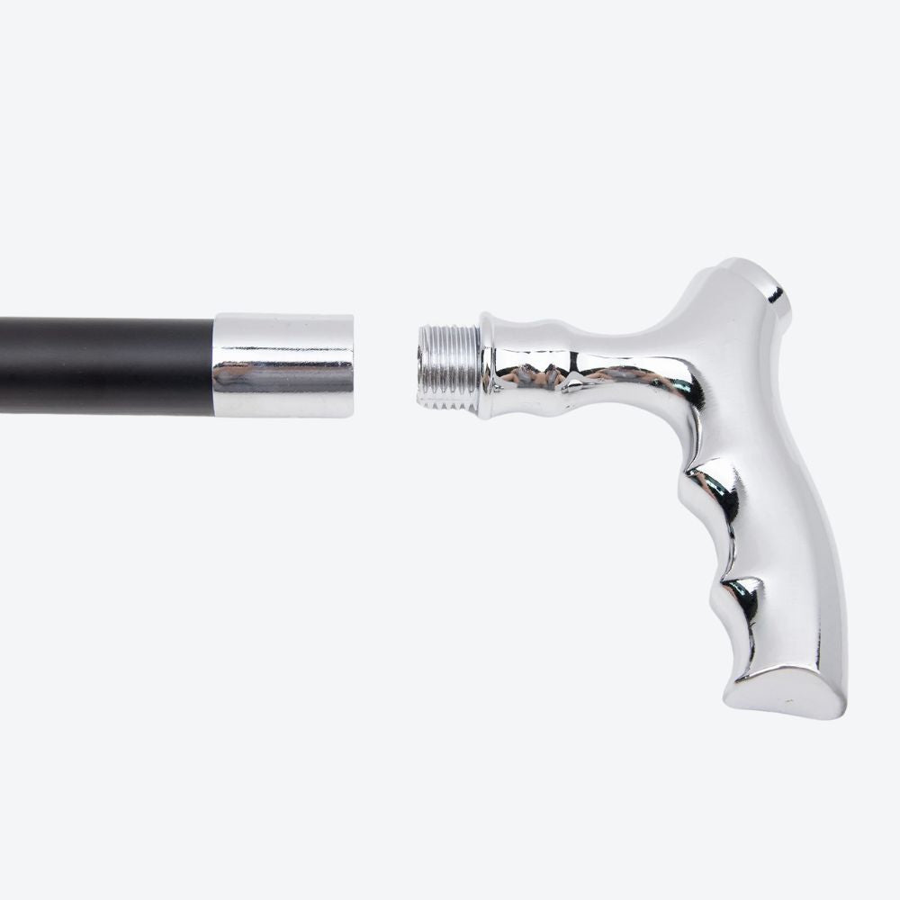 Classic Silver Cane Blacksmith's Staff - Bastoni