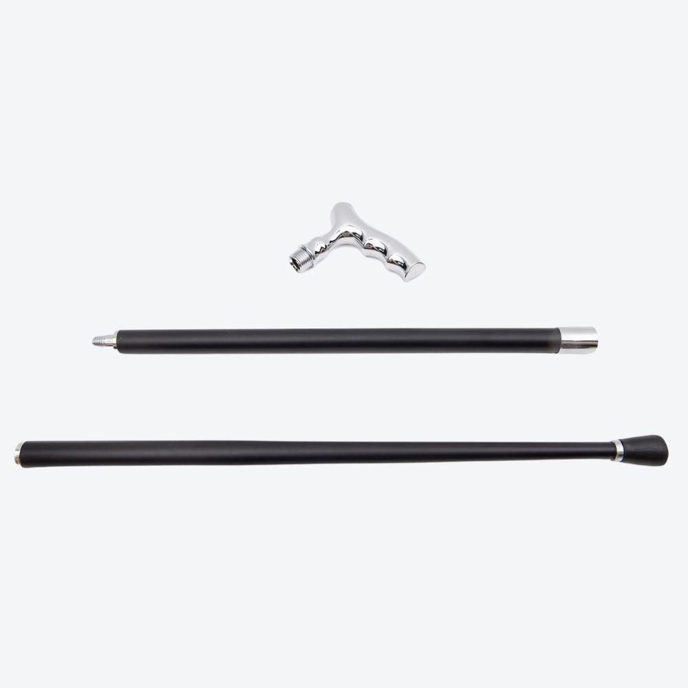 Classic Silver Cane Blacksmith's Staff - Bastoni