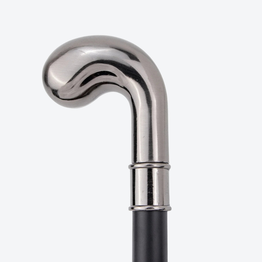 Classic Sovereign Silver Metal Walking Stick - Bastoni