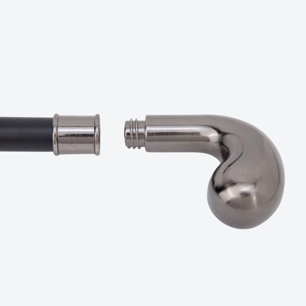 Classic Sovereign Silver Metal Walking Stick - Bastoni