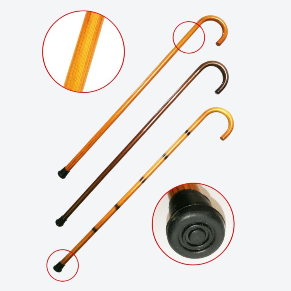 Classic German Beech Wood Walking Stick - Bastoni