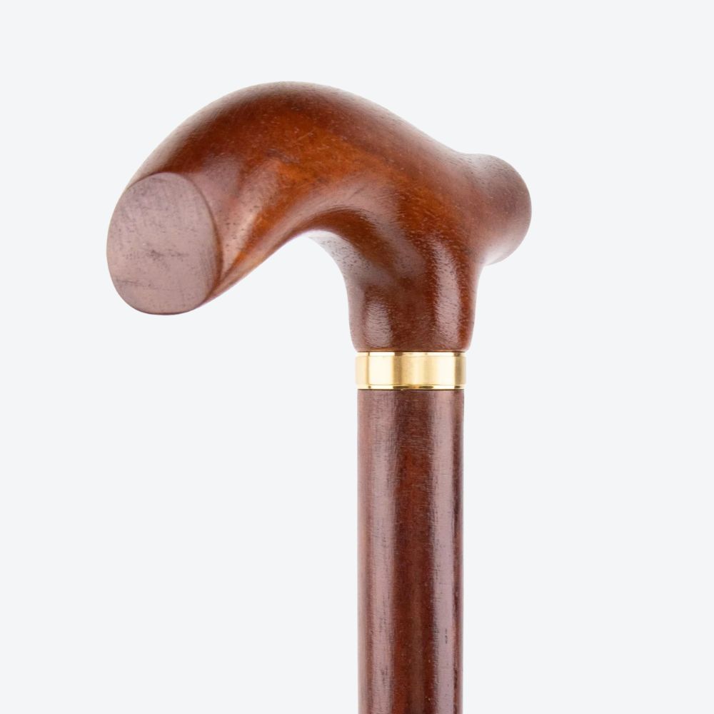 Brown Wooden Single Joint Fashion Walking Stick Decorative Cospaly Party Walking Cane Halloween Mace Crutch Wand Crosier 92cm - Bastoni