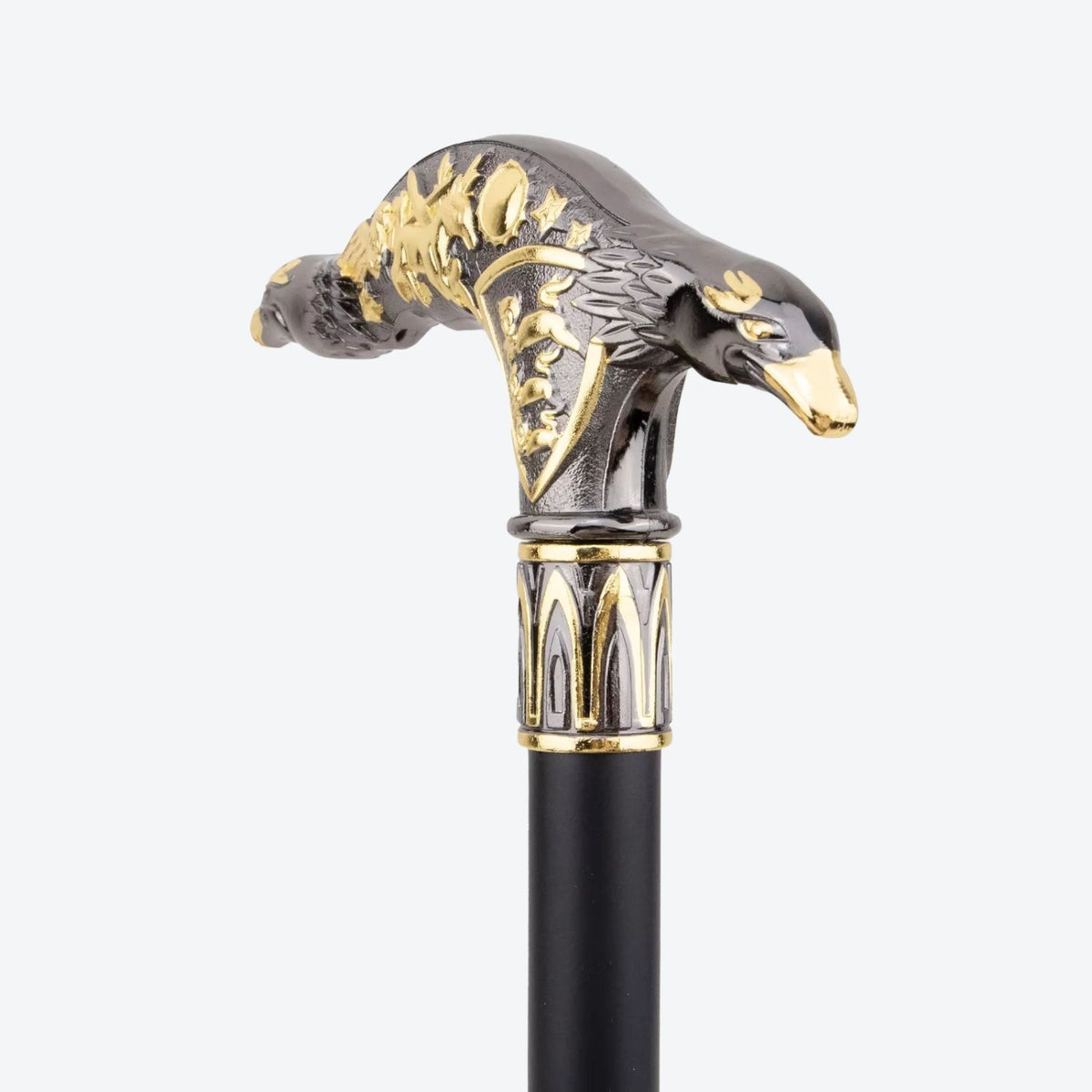Double Eagle Metal Cane Gold-Bastoni UK