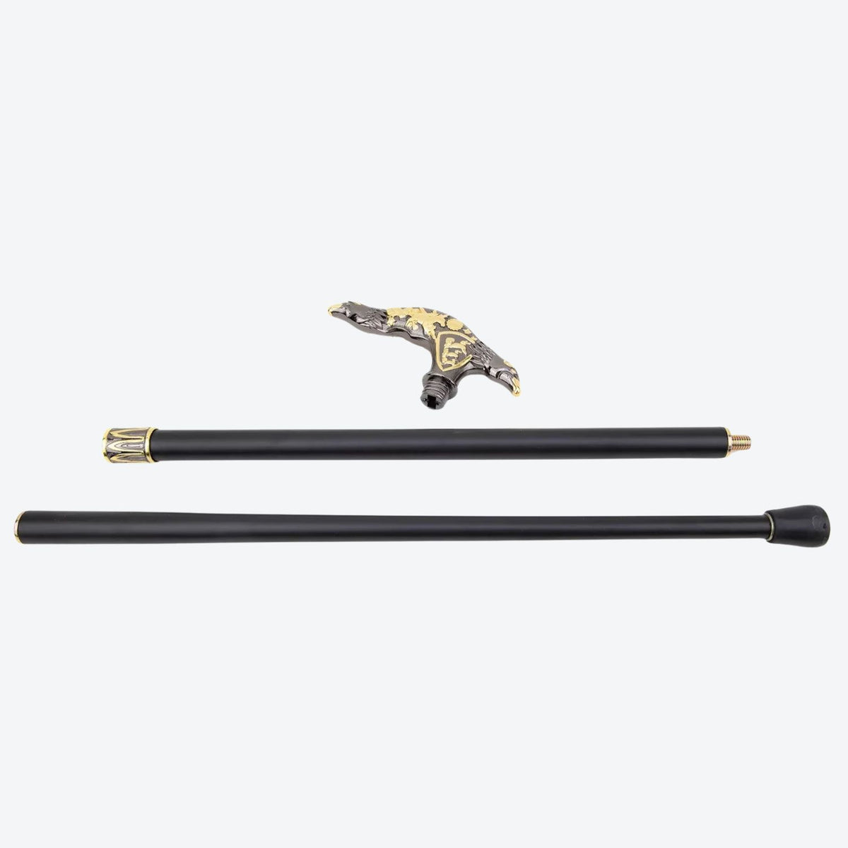 Double Eagle Metal Cane Gold-Bastoni UK
