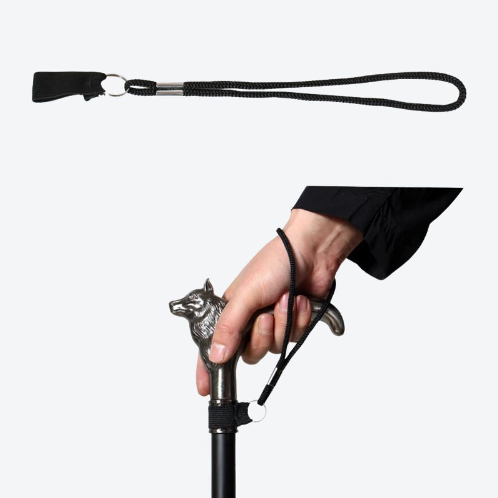 Durable Nylon Walking Stick Strap with Gold Details - Bastoni